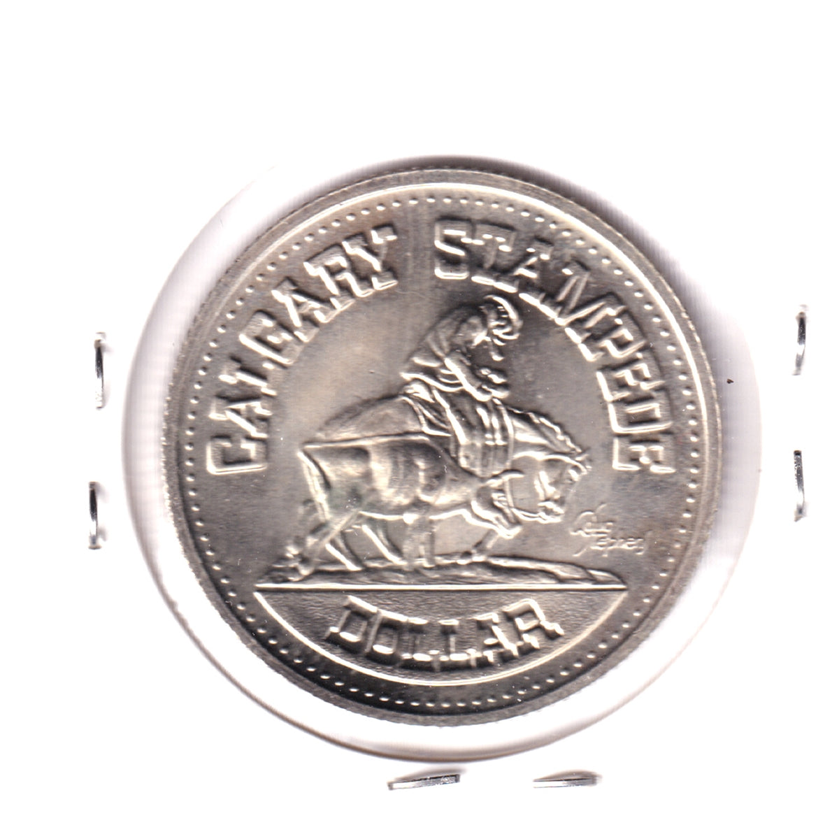 1975 Calgary Stampede Dollar Trade Token: Calgary Centennial