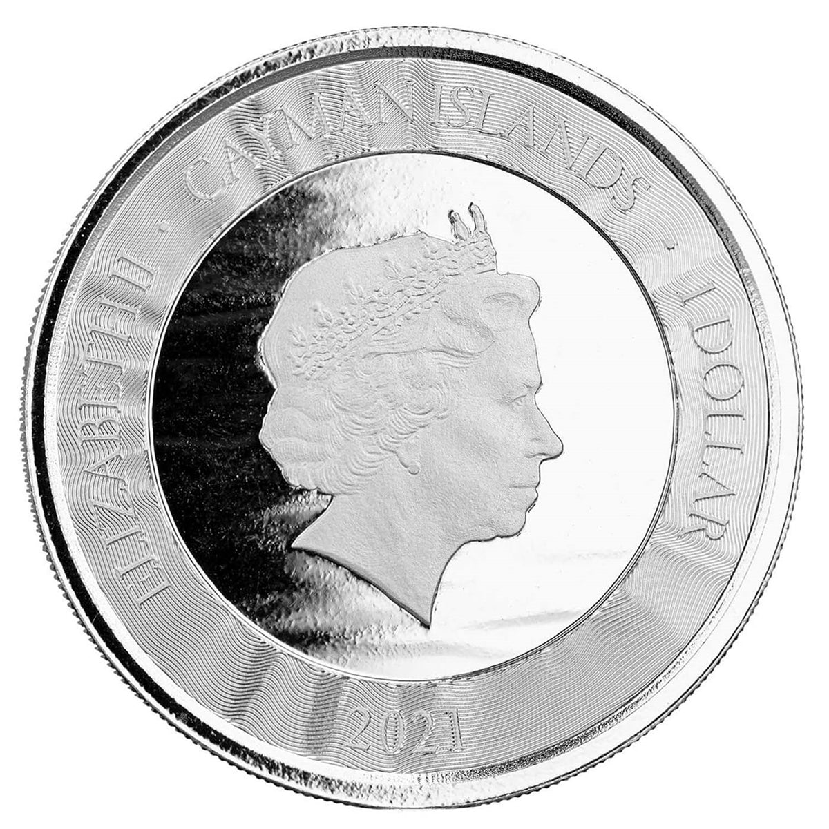 2021 Cayman Islands $1 Marlin 1oz .999 Silver (No Tax) Tone Spot