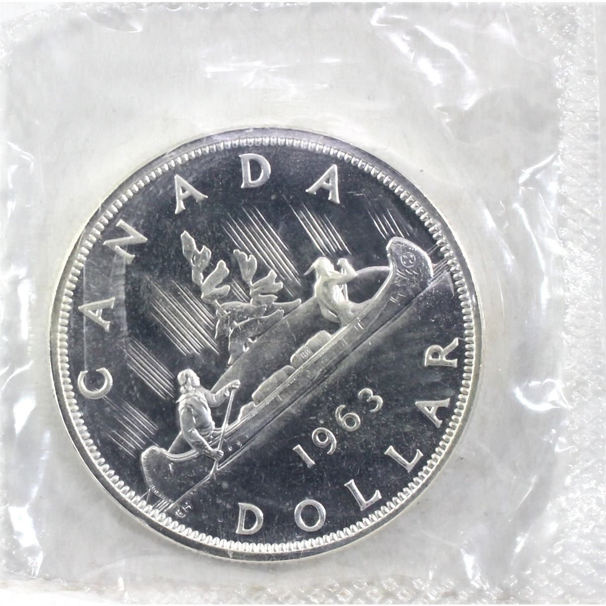 1963 Canada Proof Like Silver Dollar, Sealed (Removed from Set) May be lightly toned