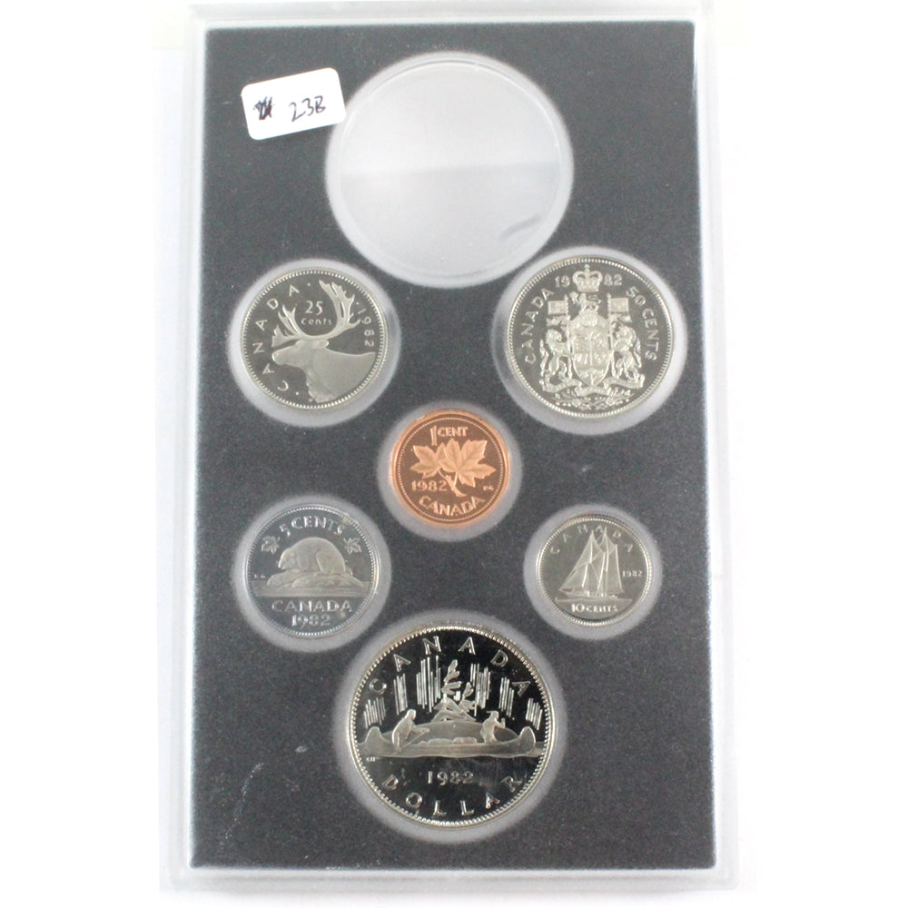 1982 Canada 6-coin Frosted Proof Set Broken from RCM Double Dollar Set