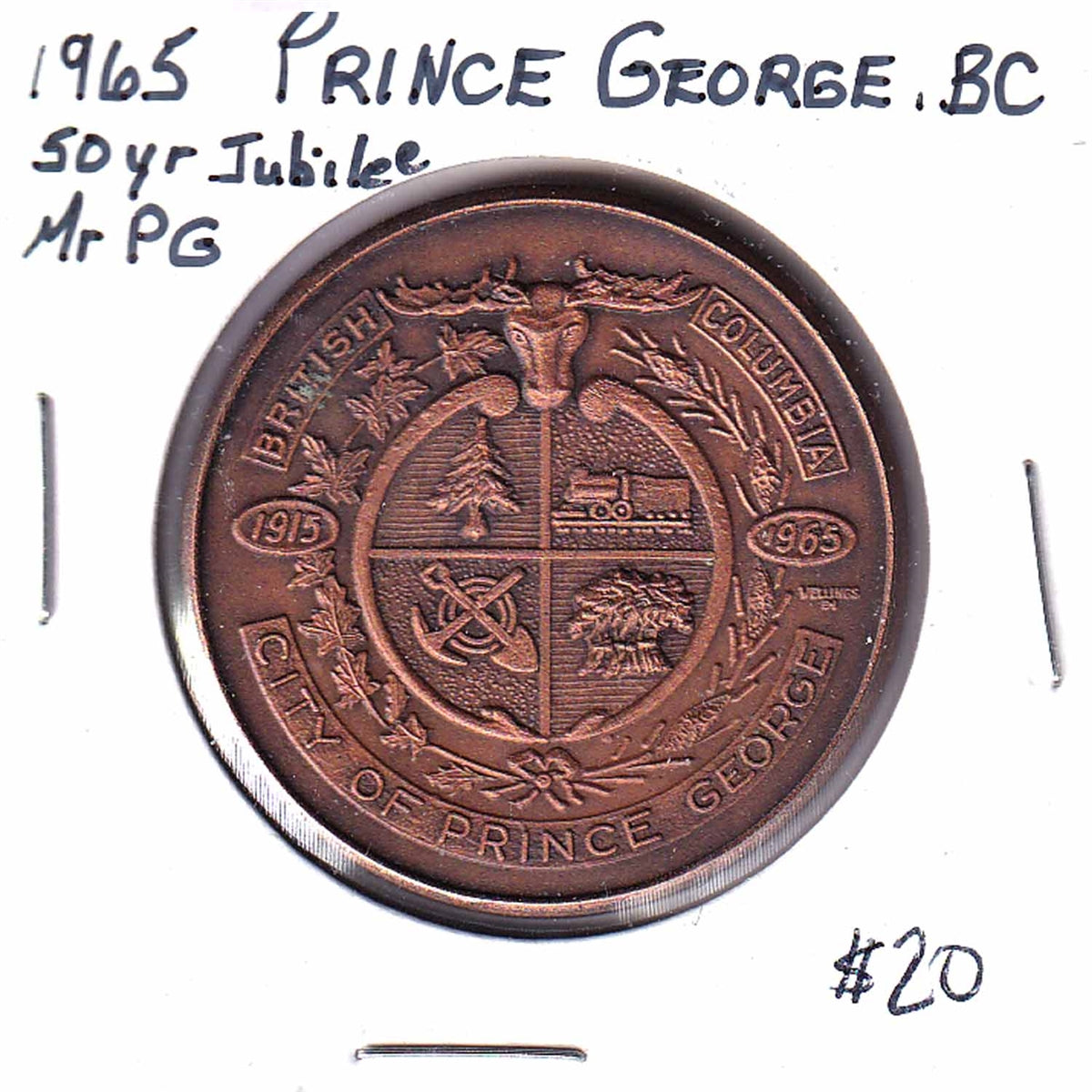 1915-1965 Prince George BC Golden Jubilee Medallion