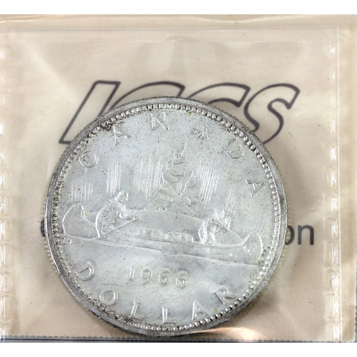 1966 Large Beads Canada Dollar ICCS Certified MS64