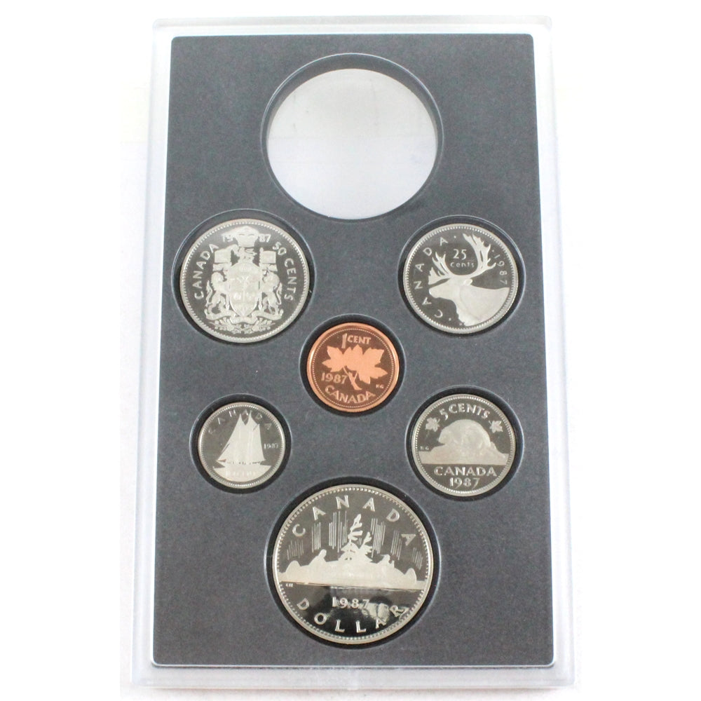 1987 Canada 6-coin Frosted Proof Set Broken from the RCM Double Dollar Set