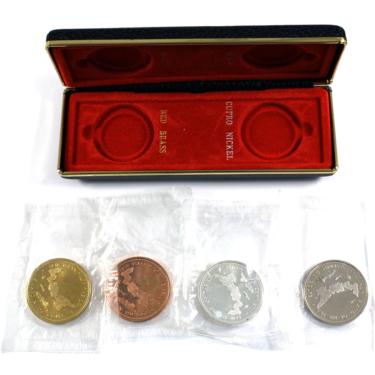 Set of 4x 1973 PEI Confederation Centennial Medallions, 4Pcs in Case (Lightly toned)