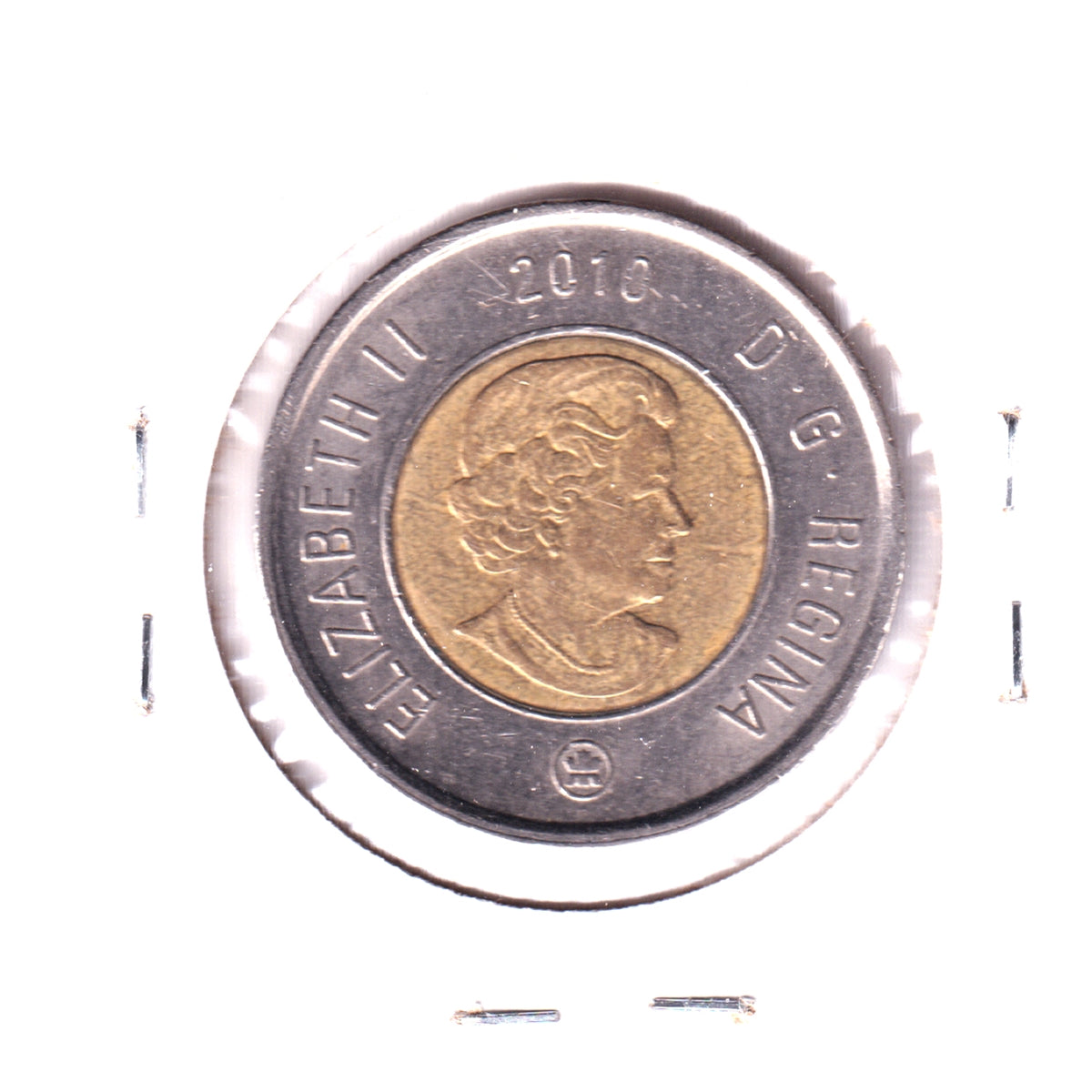 2010 Canada Two Dollar 16 Serrations Variety Circulated