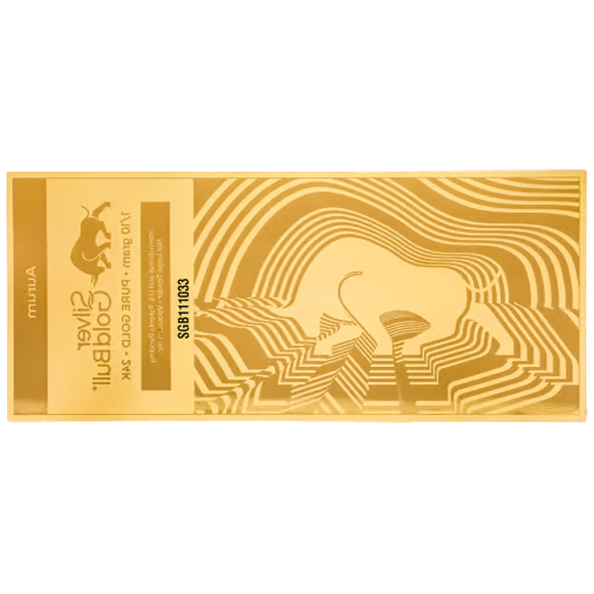 Silver Gold Bull Aurum 1/10g 24K .9999 Gold Wafer Note (No Tax)