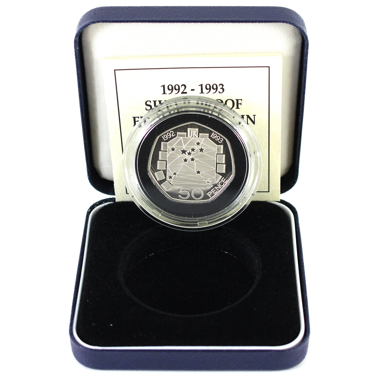 Great Britain 1992-1993 50 Pence Silver Proof in Case: European Community (Issues)