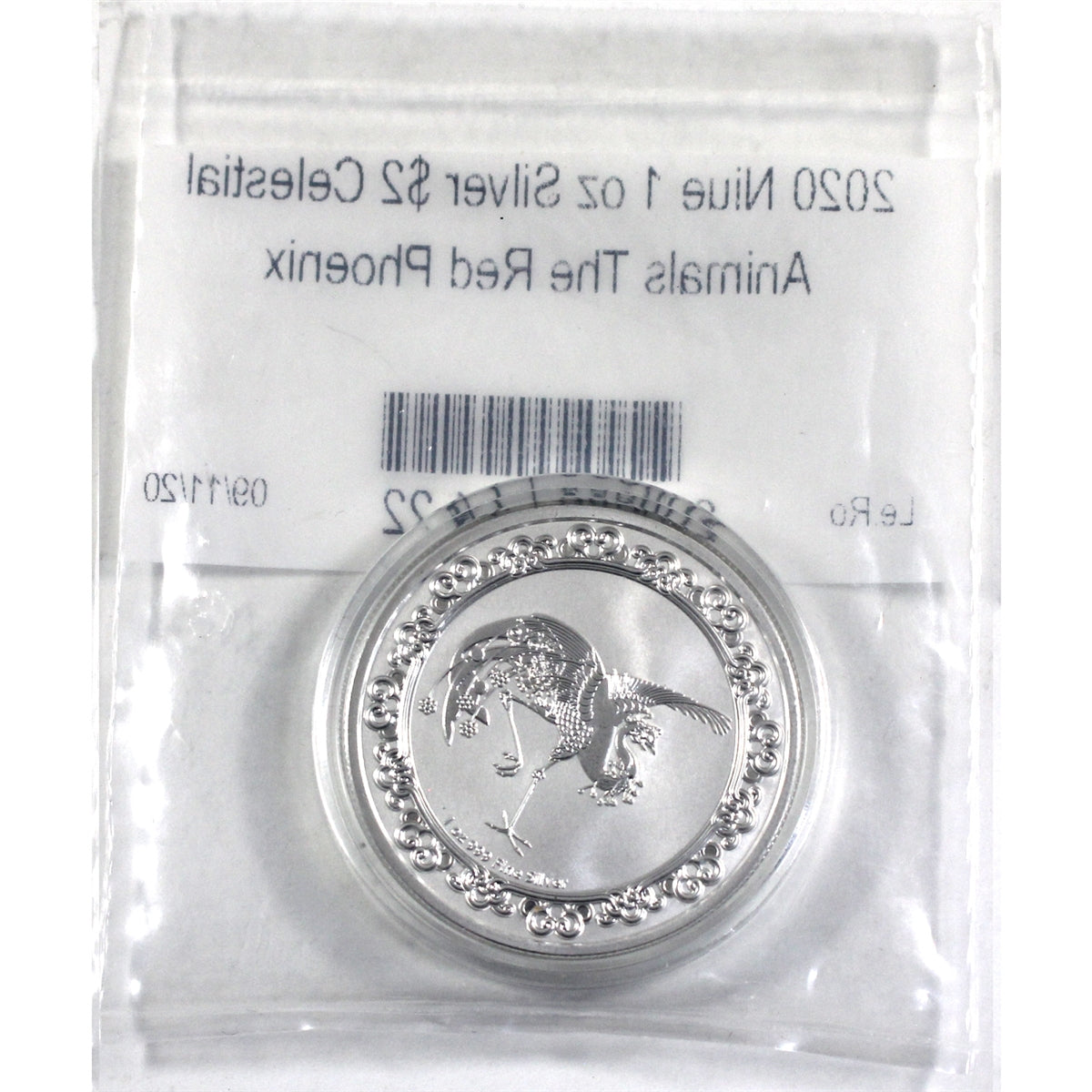 2020 Niue $2 1oz .999 Silver Celestial Animals: The Red Phoenix (No Tax)
