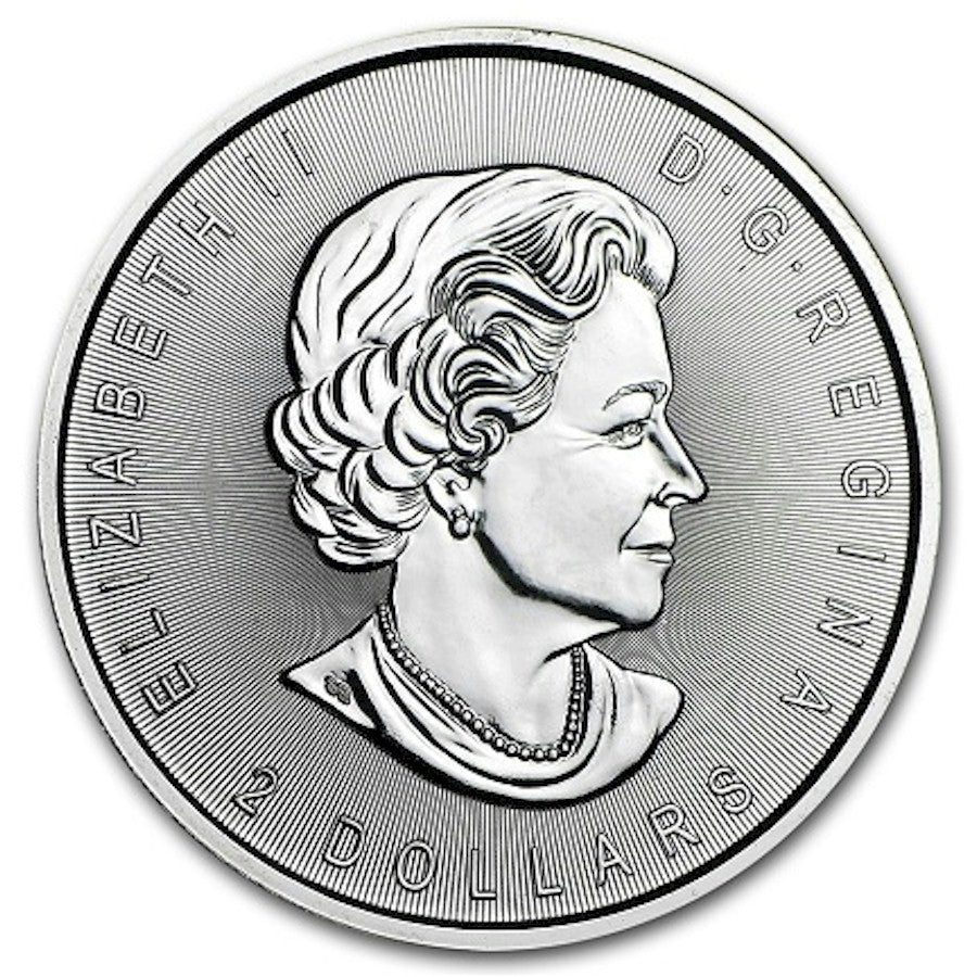 2016 Canada $2 Howling Wolves 3/4oz. .9999 Silver (No Tax) Lightly toned/Spots