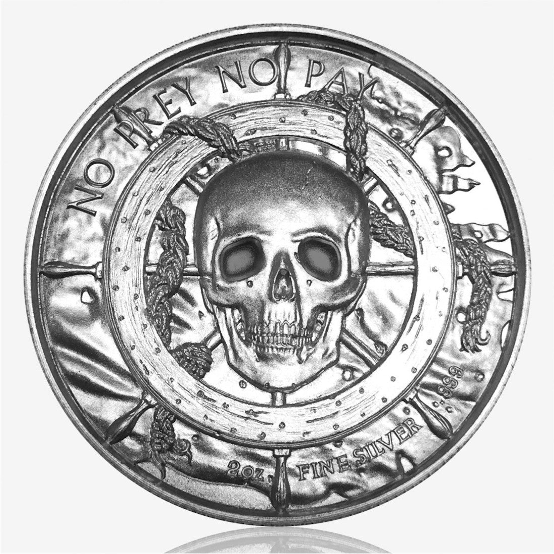 The Privateer Collection - The Storm 2oz. Silver Round (#1) No Tax - Lightly Toned