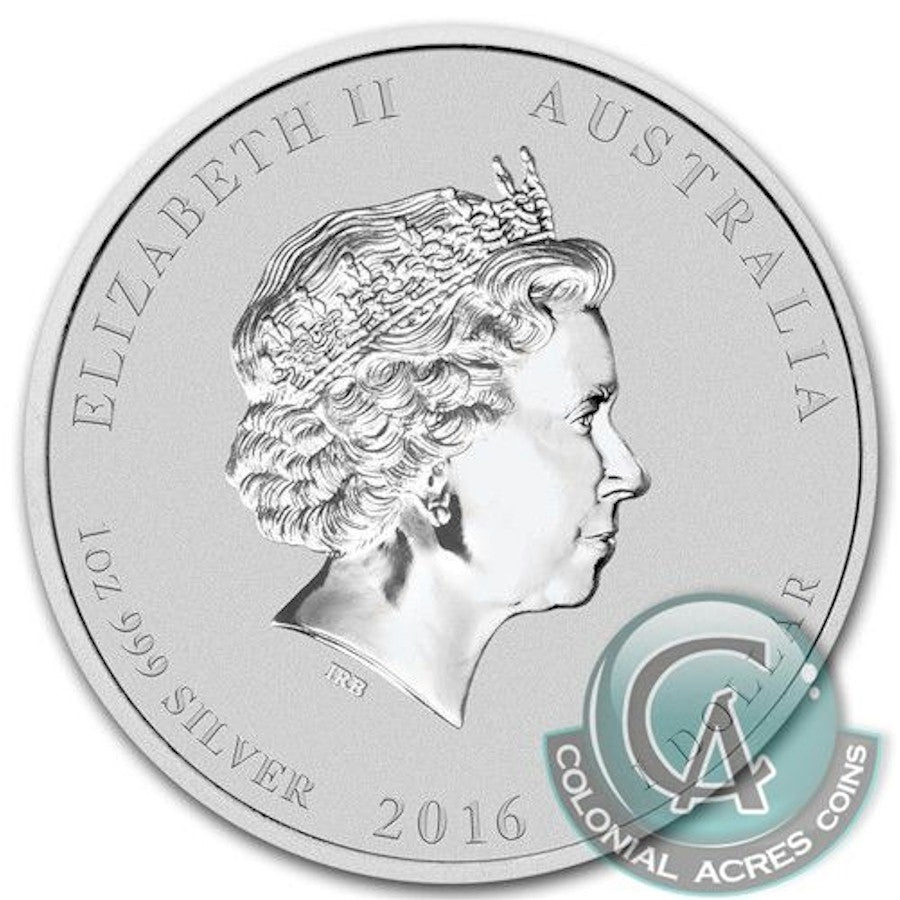 2016 Australia $1 Year of the Monkey 1oz. Silver (No Tax) Scr Capsule