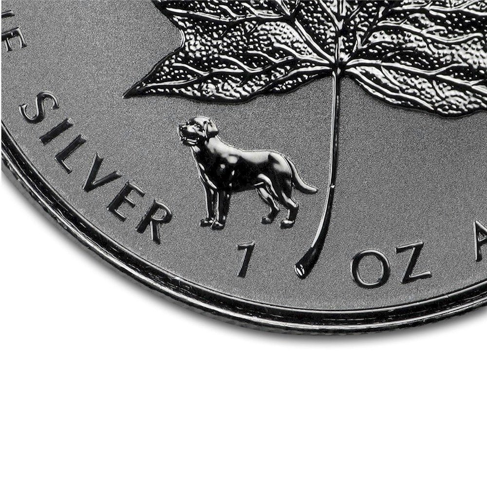 2018 Canada $5 Year of the Dog Privy 1oz .9999 Silver Maple Leaf (No Tax)