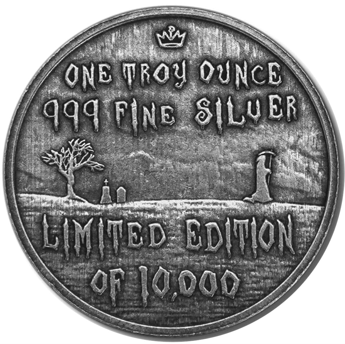 2018 Grim Reaper Death Ultra High Relief 1oz. .999 Silver (No Tax)