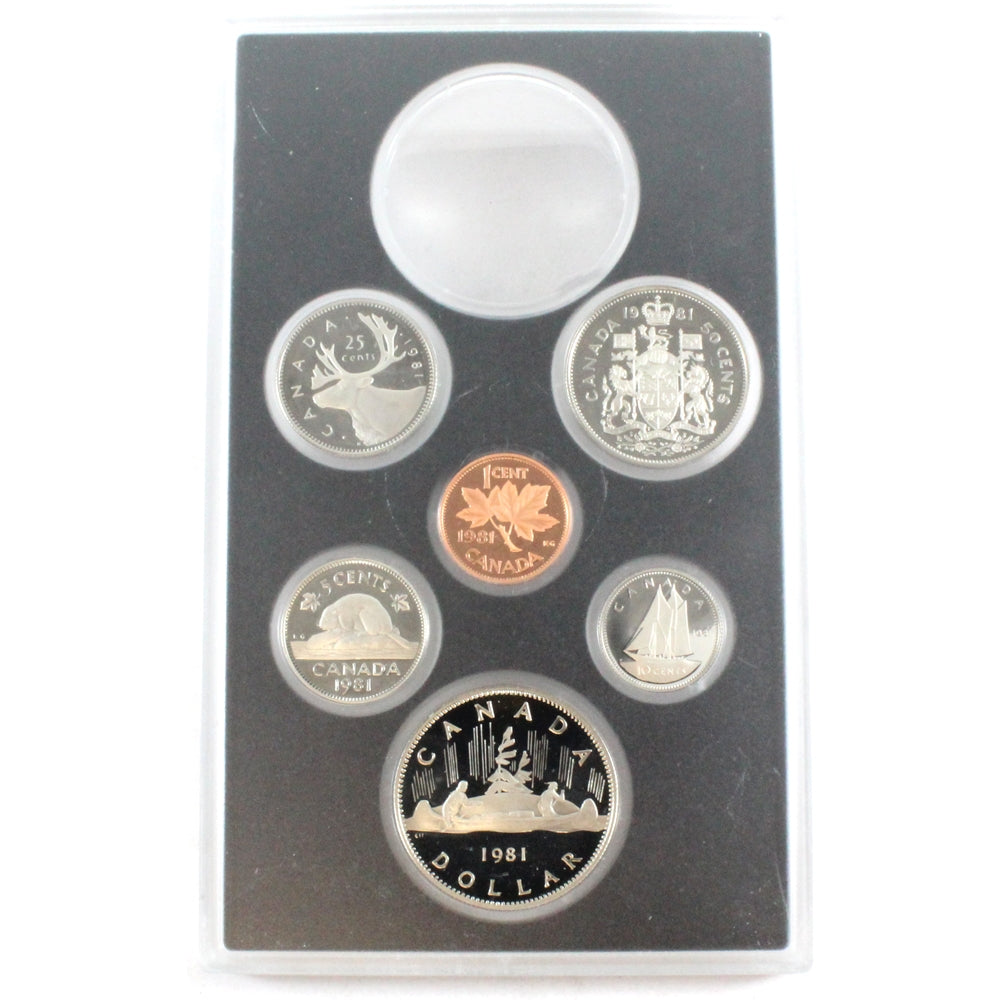 1981 Canada 6-coin Frosted Proof Set from RCM Double Dollar Set