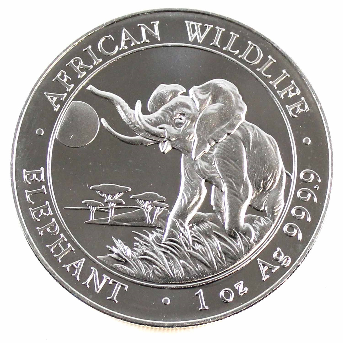 2016 Somali Republic 100 Shillings African Elephant 1oz Silver (No Tax) Flaws
