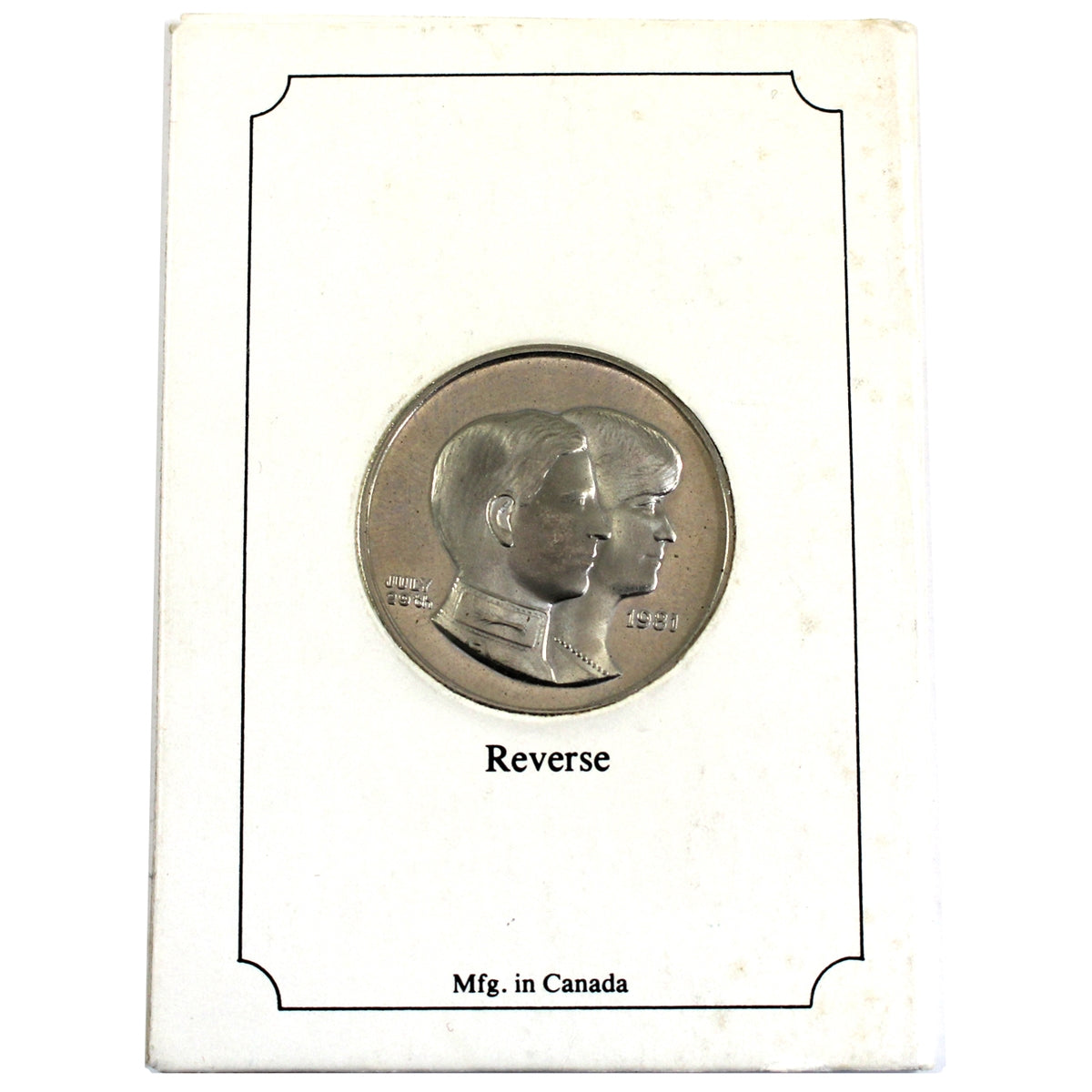 Prince Charles & Princess Diana Wedding Commemorative Medallion in Folder