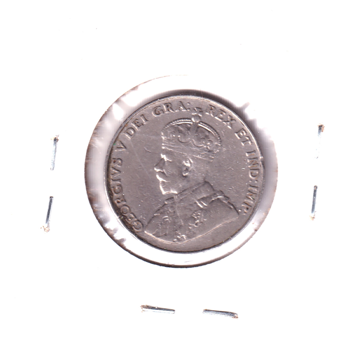 1934 Canada 5-cents F-VF (F15) Scratched, nicks, or impaired