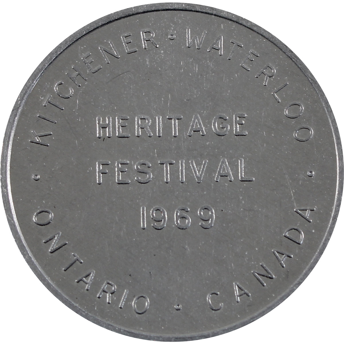 1969 Kitchener-Waterloo Oktoberfest Heritage Festival Good Luck Medallion