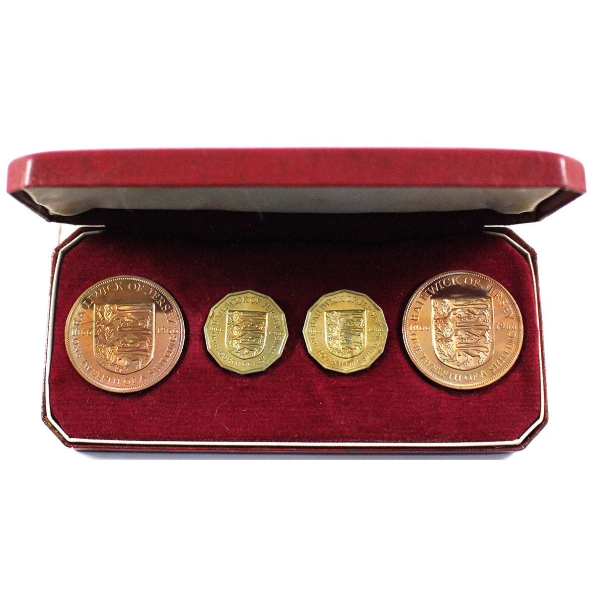 Jersey 1966 4-coin Proof Set - 900th Ann. of Norman Conquest (Lightly toned)
