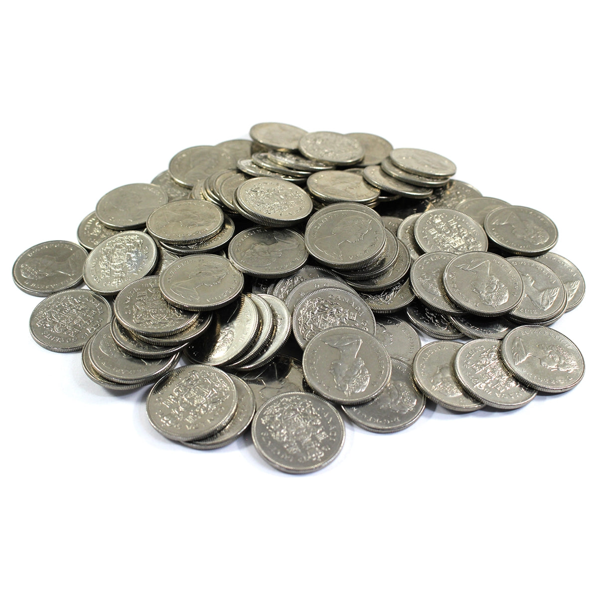 Lot of 100x 1973 Canada Nickel 50-cents, 100Pcs