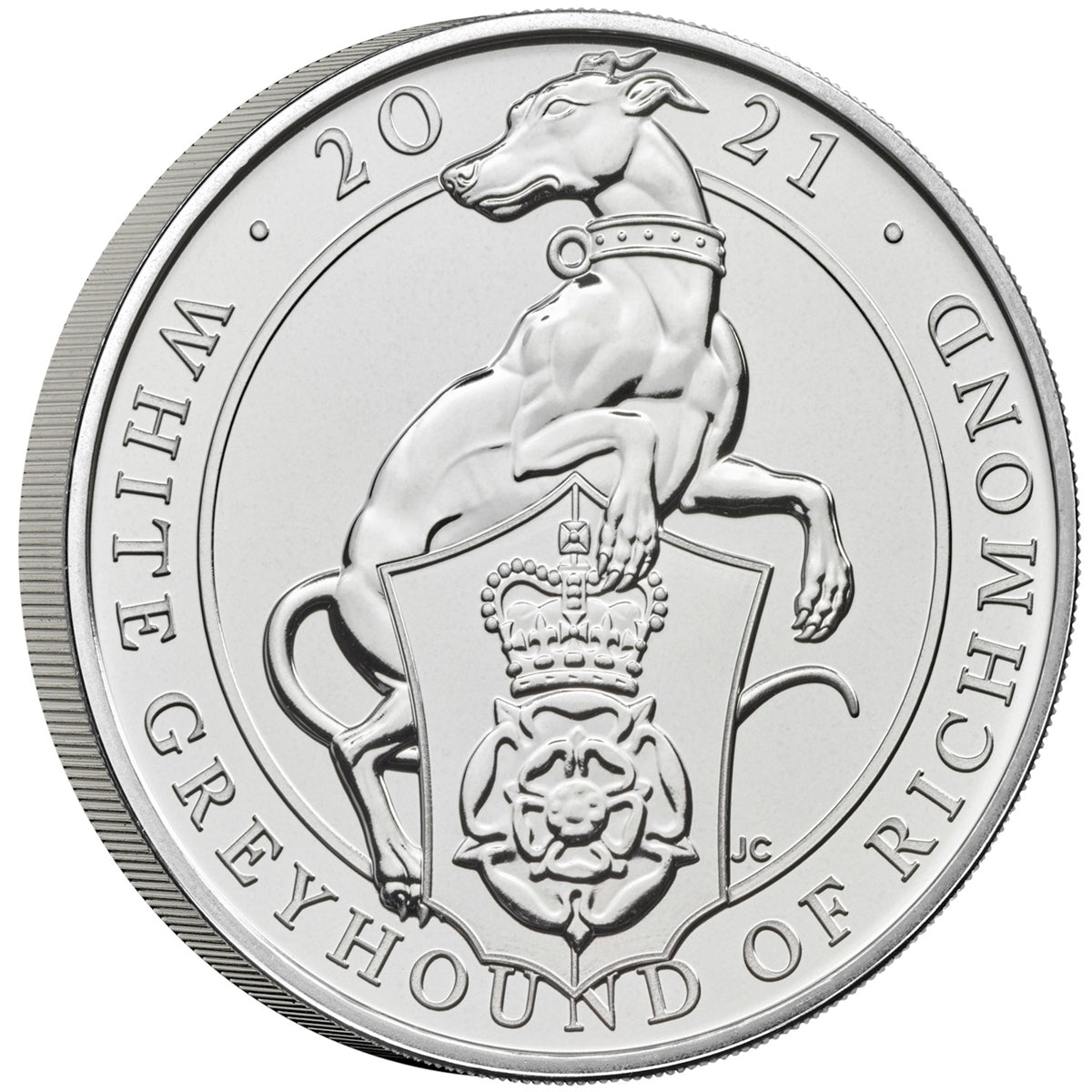 2021 GB Queen's Beasts: White Greyhound of Richmond 2oz Silver (No Tax) Flaws