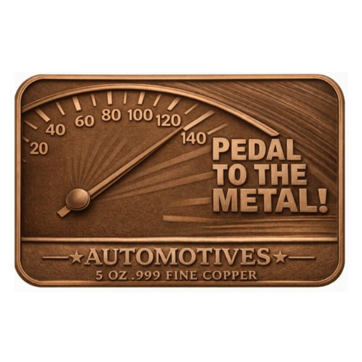 Pedal to the Metal Automotives: Exotic Car 5oz .999 Fine Copper Bar