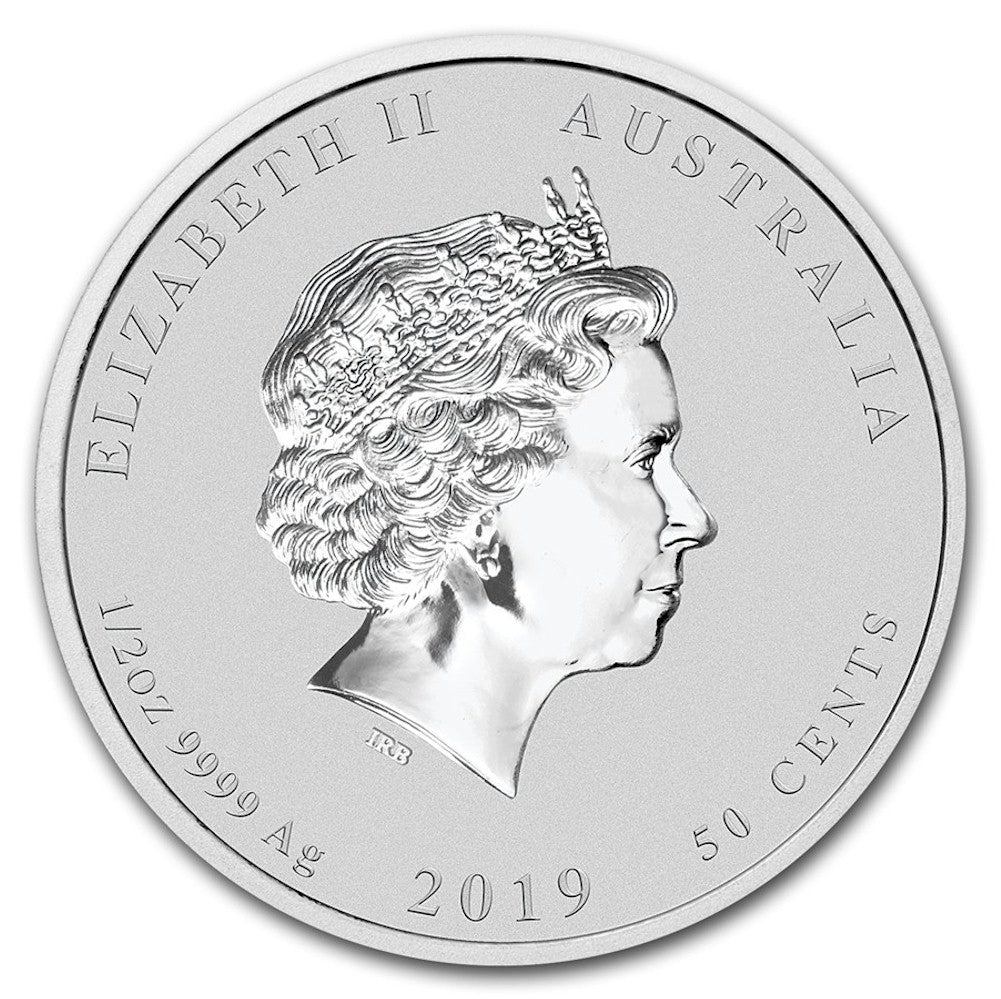 2019 Australia 50-cent Year of the Pig 1/2oz. .999 Silver (No Tax) Lightly Toned