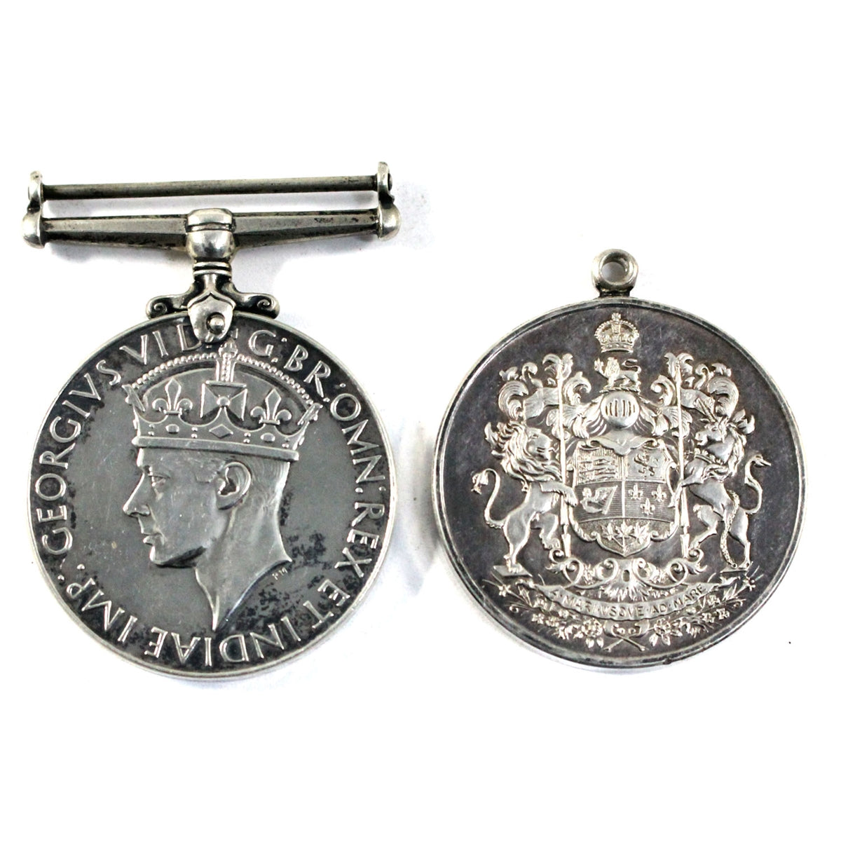 Pair of Commonwealth WWII Medals - War Medal & CVSM, 2PCS (Impaired)