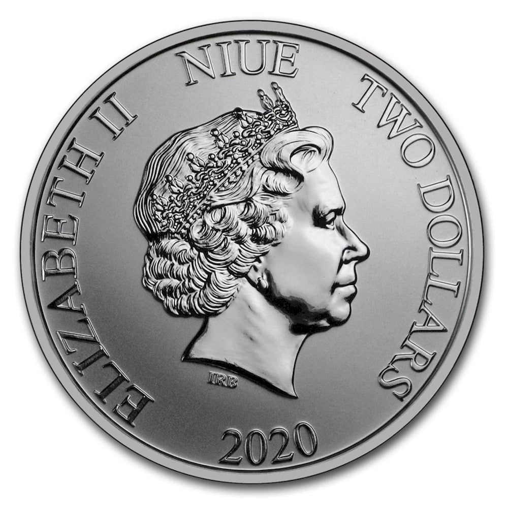 2020 Niue $2 Mickey & Minnie Mouse 1oz. .999 Silver (No Tax) Hairline Scratches