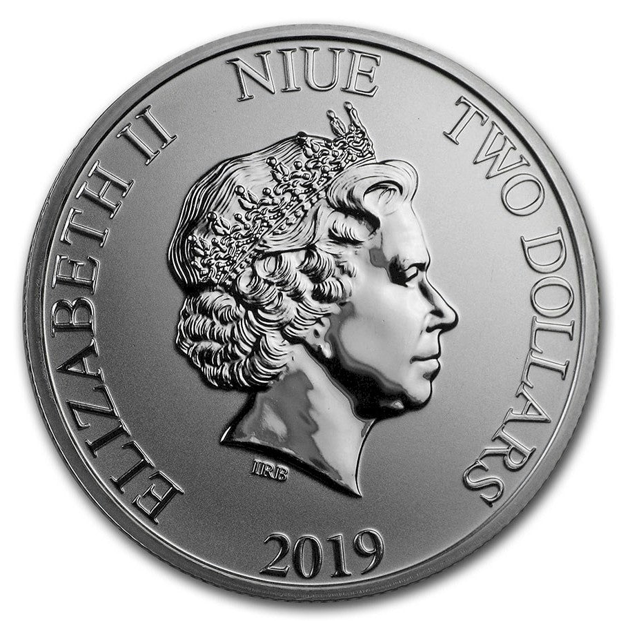2019 Niue $2 Mickey Mouse Christmas 1oz. .999 Silver (No Tax)