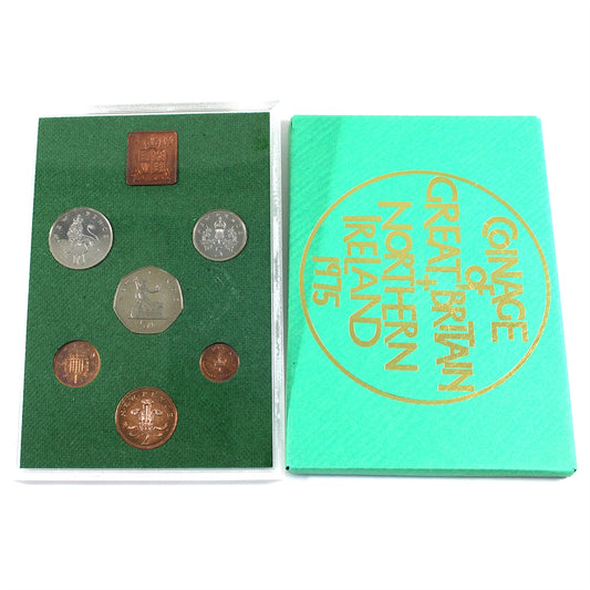 1975 Great Britain & Northern Ireland 6-coin Mint Set with Medallion (Lightly toned)