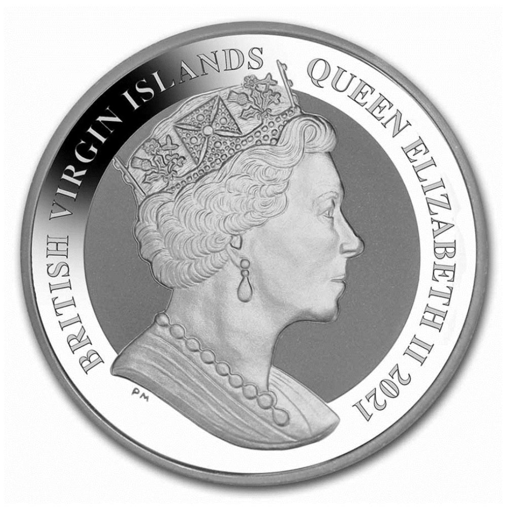 2021 British Virgin Islands $1 Flamingo 1oz. .999 Silver Coin (No Tax)