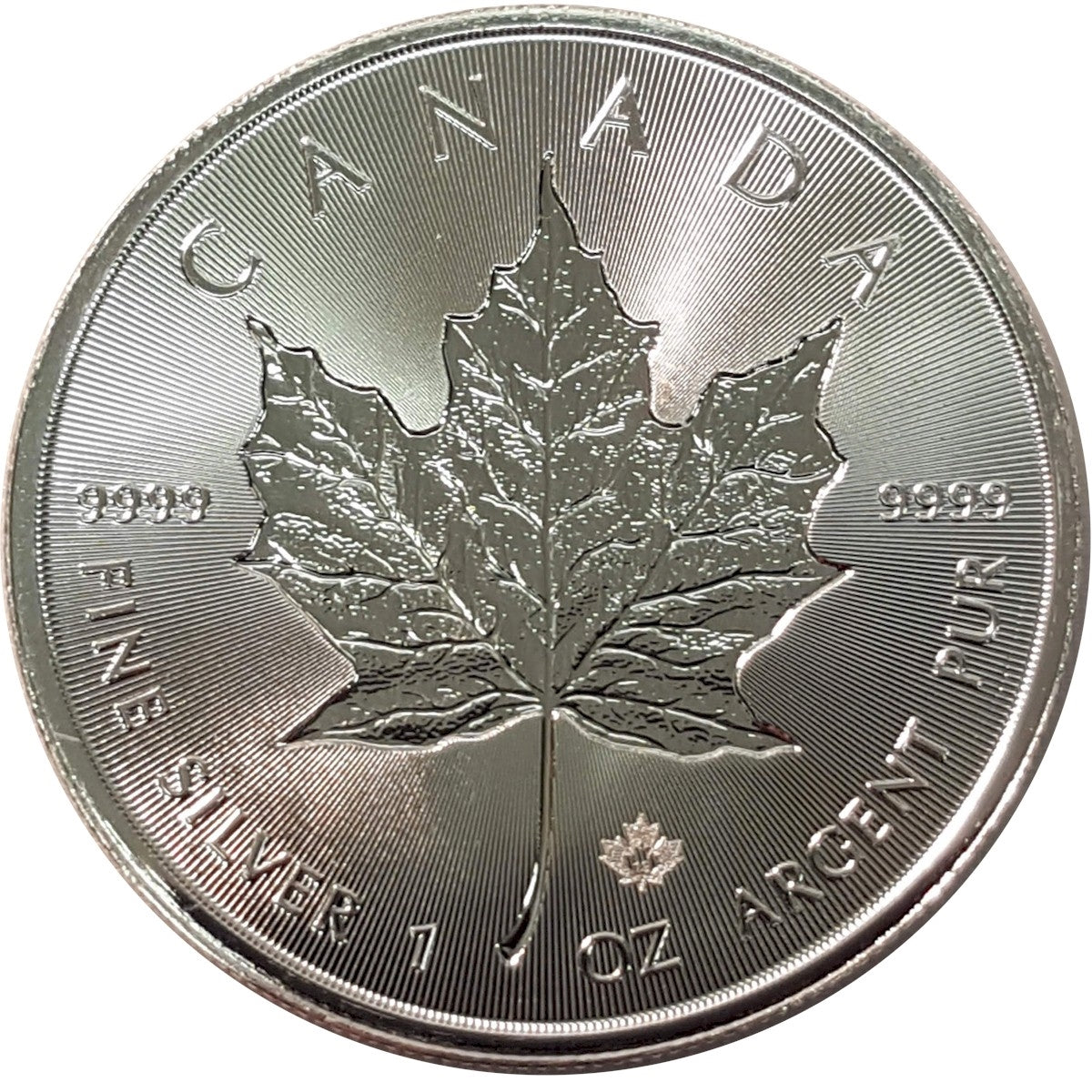 2019 Canada $5 Incuse Silver Maple Leaf 1oz .9999 Silver (No