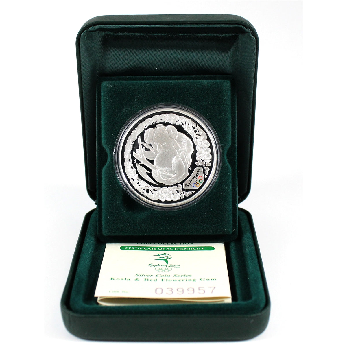 2000 Australia $5 Olympic Koala & Red Flowering Gum Silver (No Tax) Issues