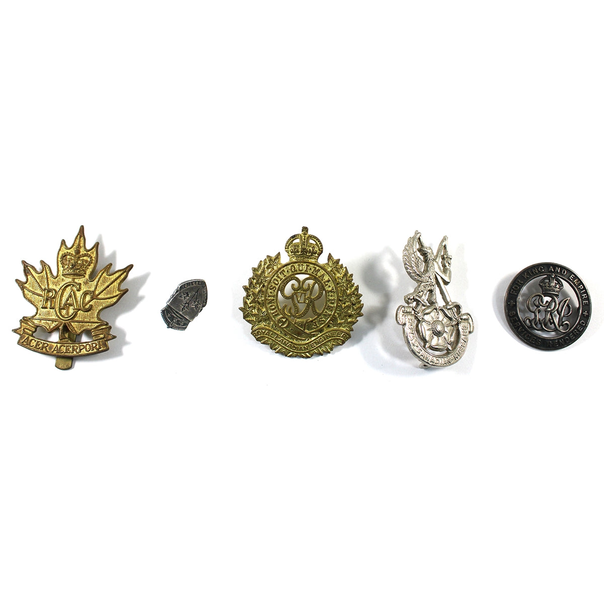 Lot of 5x Military & Cadets Badges, 5Pcs (1x Corrosion)