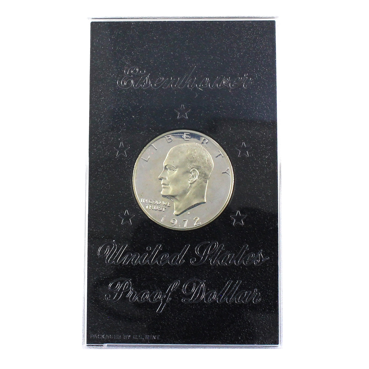 1972 S USA Eisenhower Silver Proof Dollar in Brown Box (Toned)