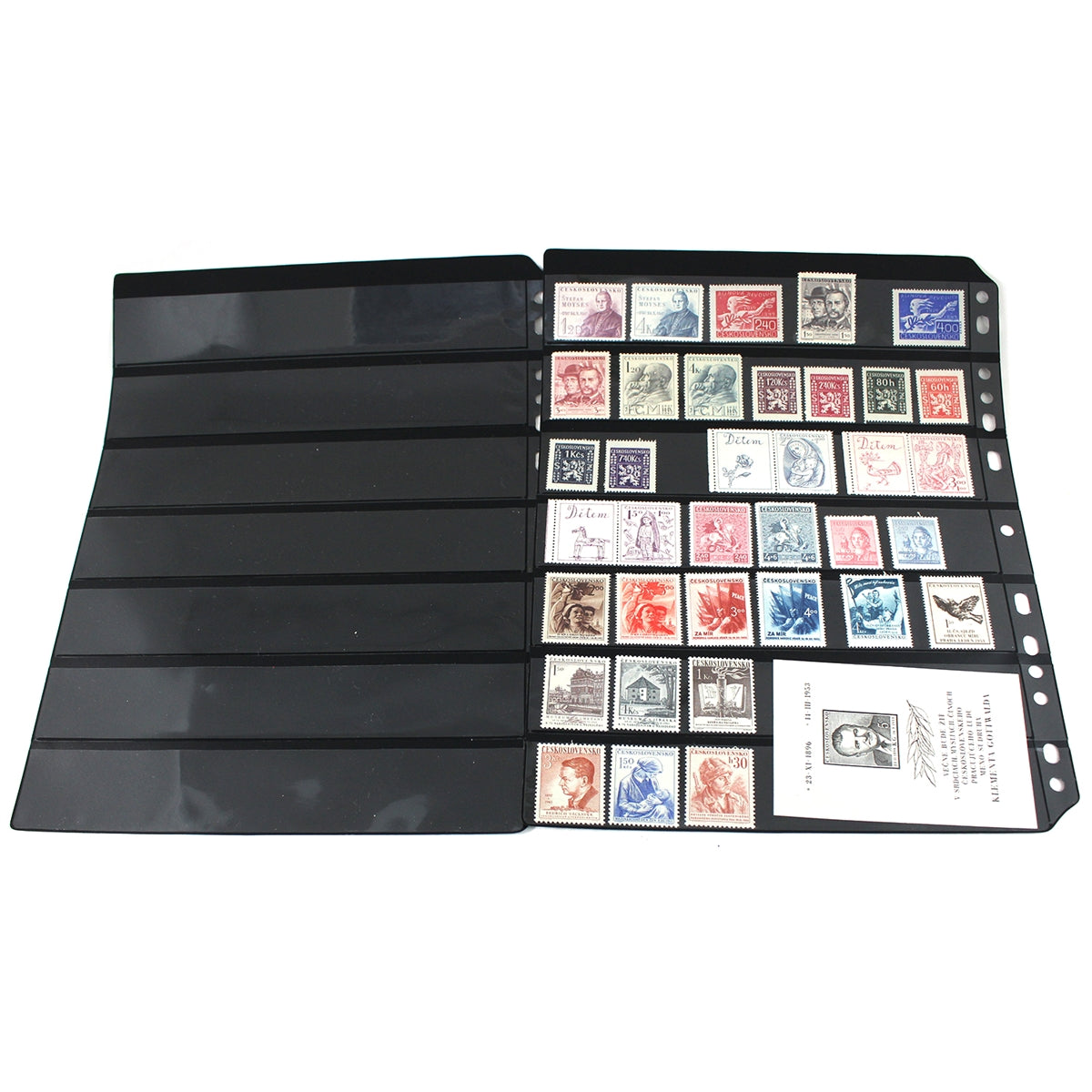 Lot of 92x Czechoslovakia Stamps, 1940s-1950s, Mint Hinged, 92Pcs