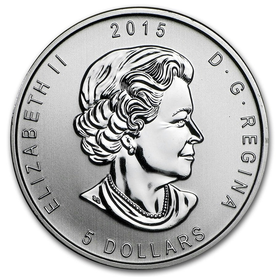 2015 Canada $5 Great Horned Owl 1oz Silver (No Tax) May be lightly Toned
