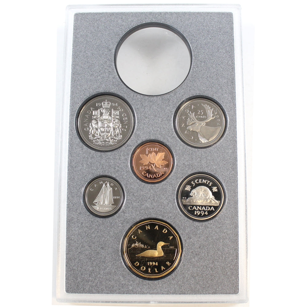 1994 Canada Frosted Proof 6-coin Set - from RCM Double Dollar Set