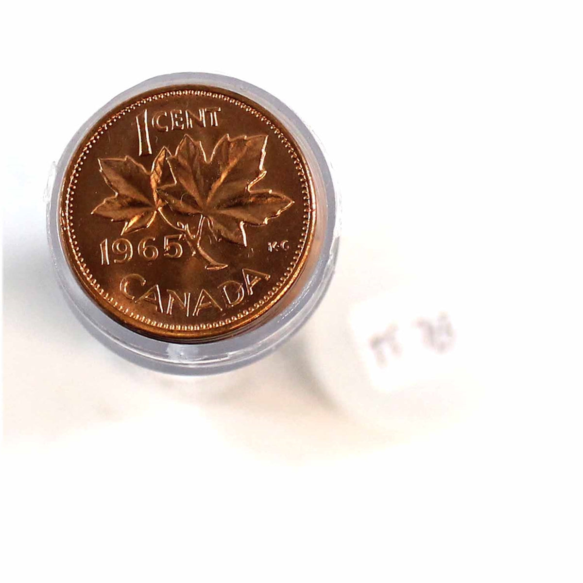 1965 Canada 1-cent Roll of 50Pcs, Brilliant Uncirculated, Mint State (Some may be toned)