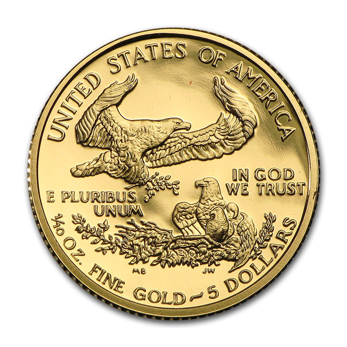 1993-P USA $5 Proof American Gold Eagle 1/10oz Gold w Box & COA