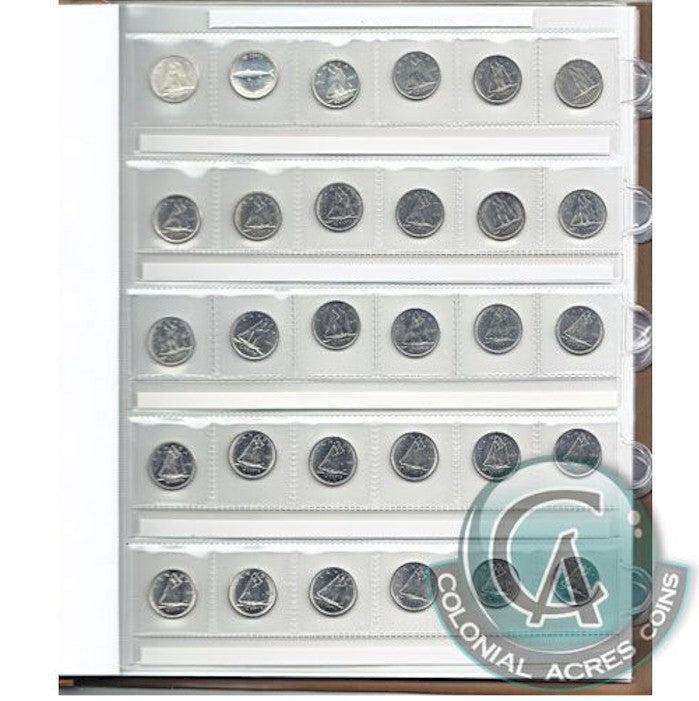 1937-2025 10-cents Collection & Deluxe Book (97 coins)