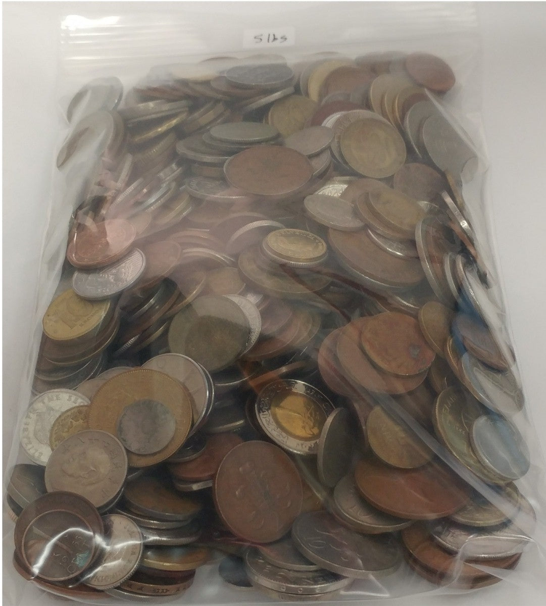 5 Pounds - Mixed World Coins by the Pound - This item ships to Canada only.