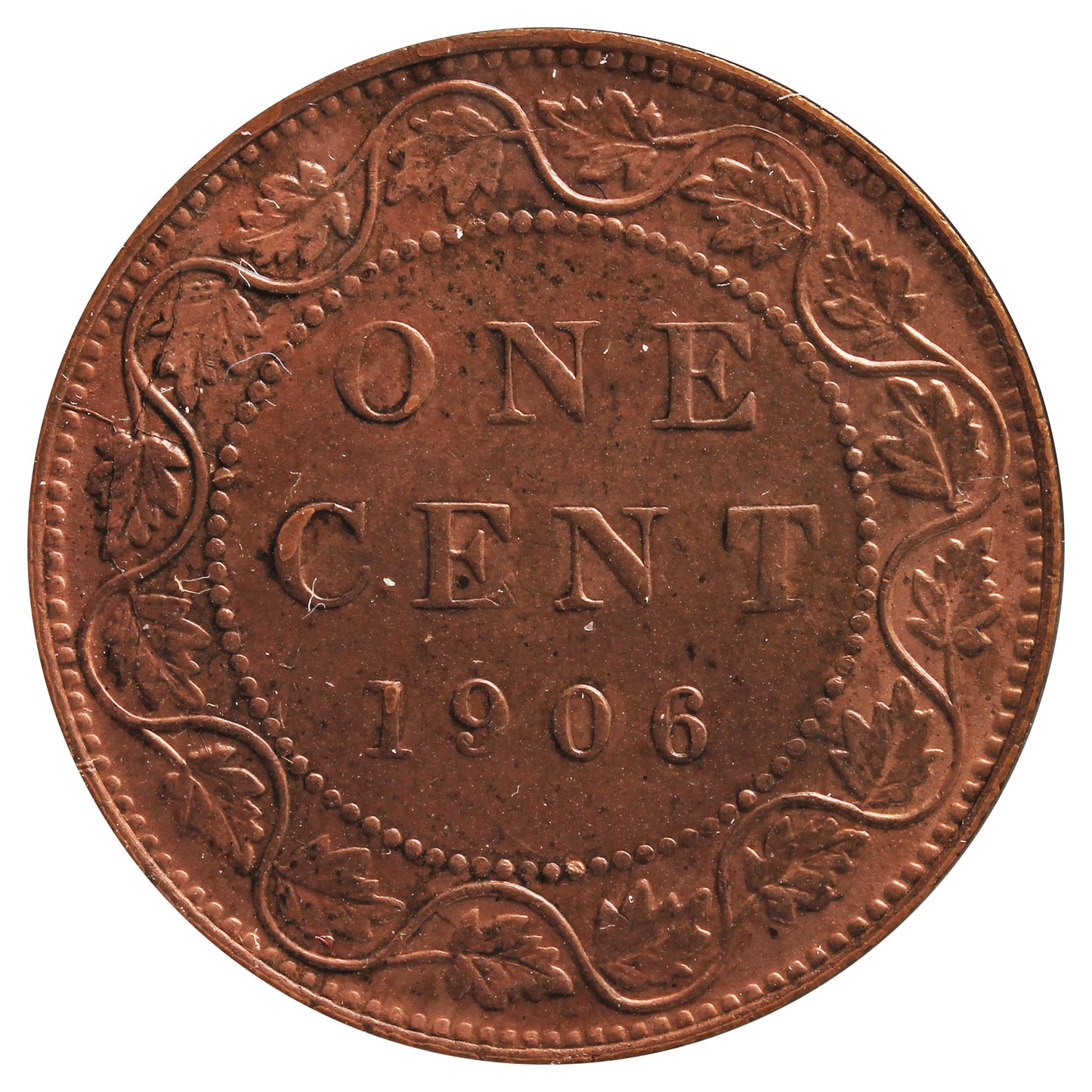 1906 Canada 1-cent UNC+ (MS-62) Cleaned