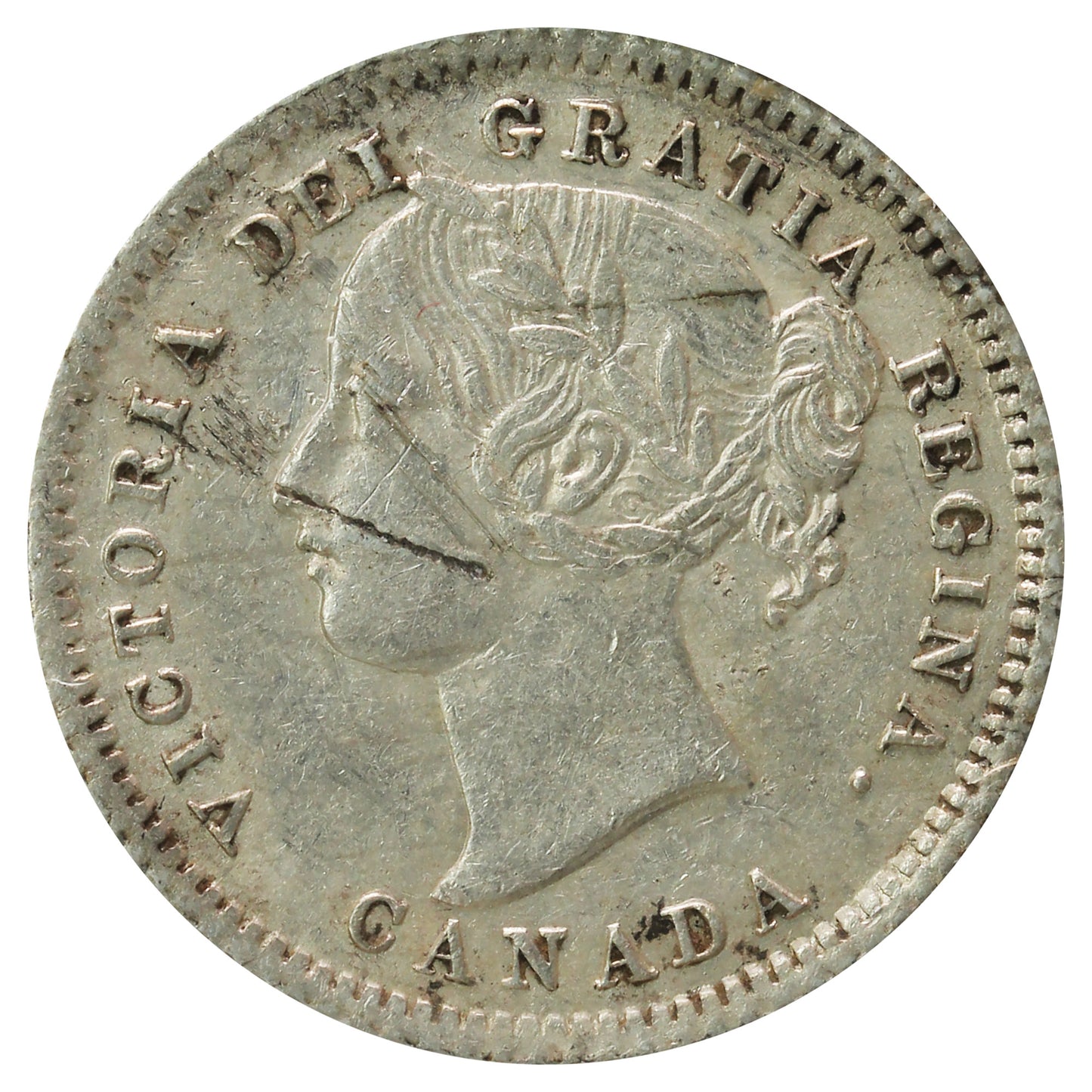 1874H Canada 10-cents Extra Fine (EF40) Scratched, marks, or impaired