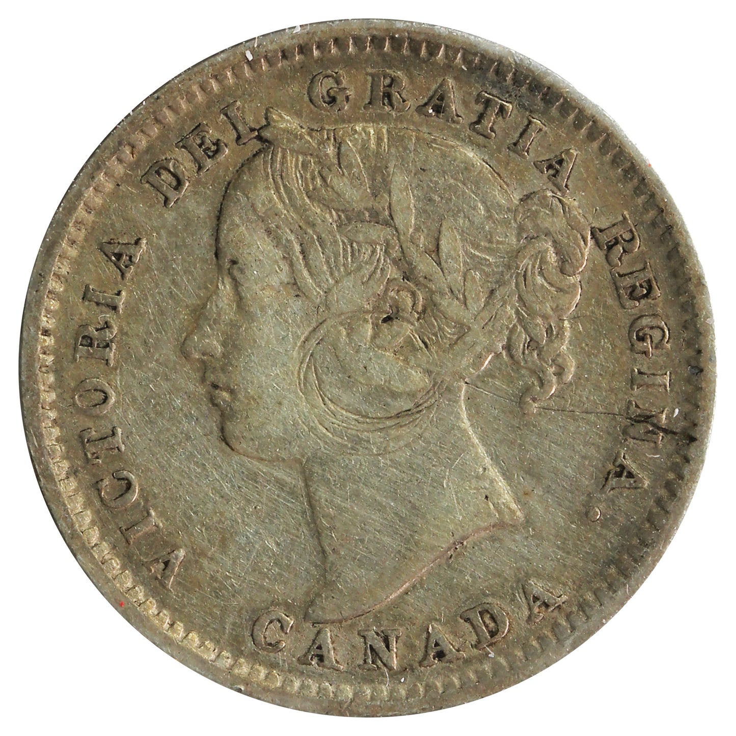 1899 Small 9's Canada 10-cents Very Fine (VF-20) Scratched