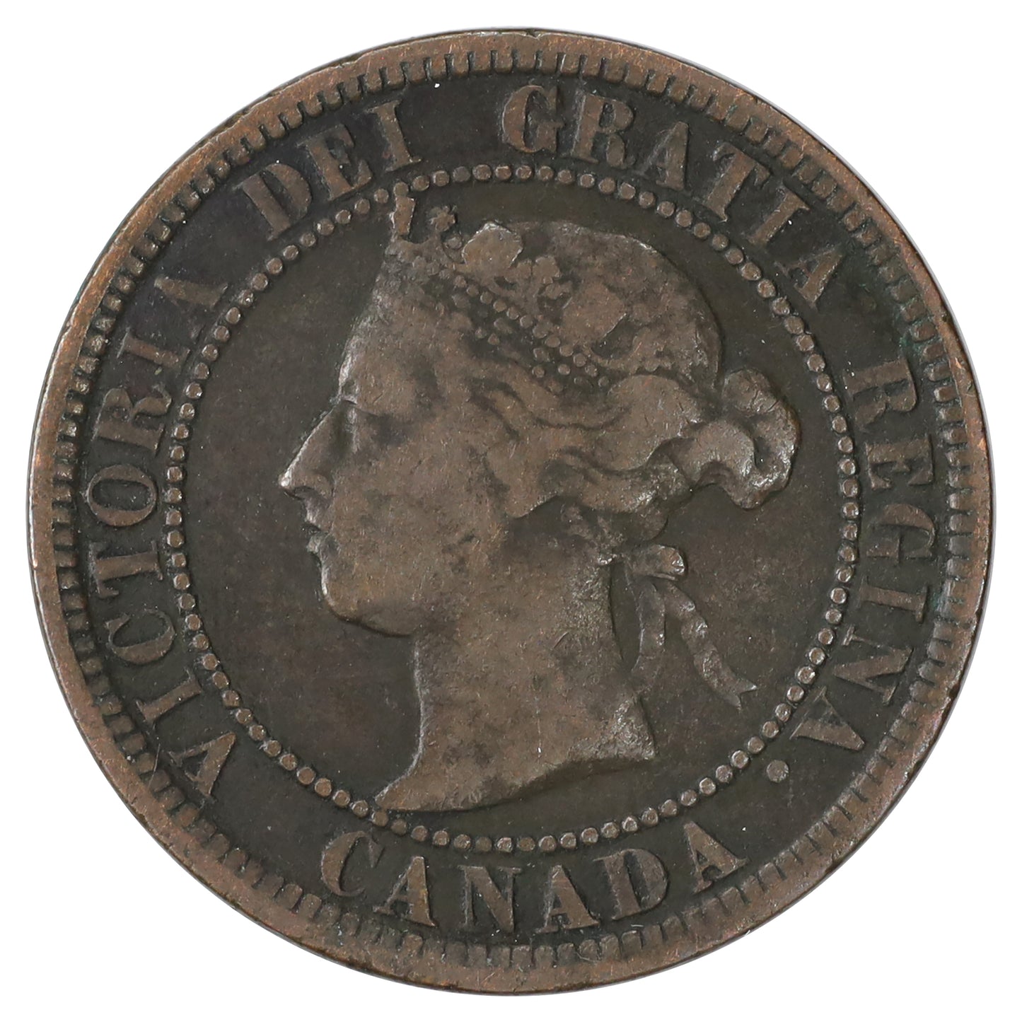 1887 Canada 1-cent VG-F (VG10) Scratched, marks, or impaired