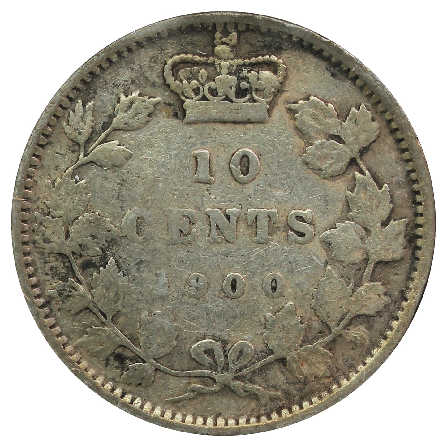 1900 Canada 10-cents Very Fine (VF-20) Bent