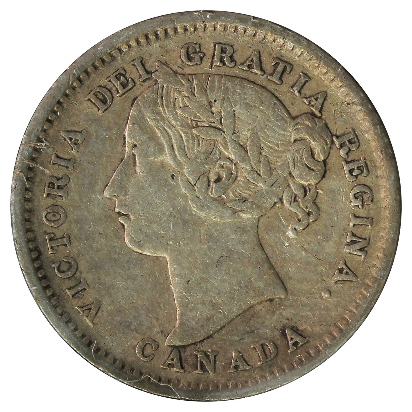 1900 Canada 10-cents Very Fine (VF-20) Bent