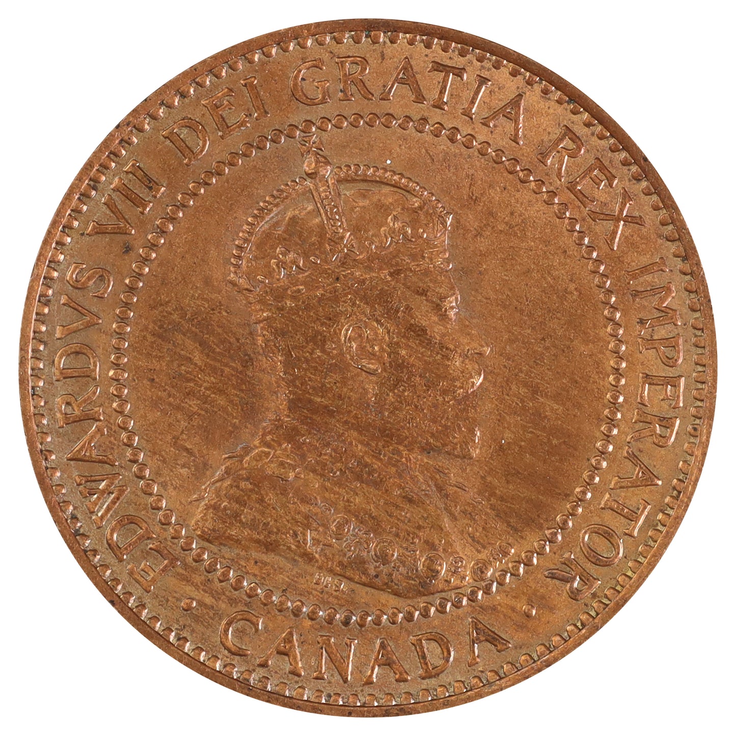 1908 Canada 1-cent Brilliant Uncirculated (MS63) Toned